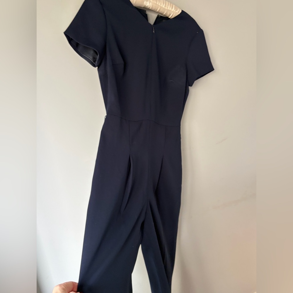 Club Monaco Navy Short-Sleeve Jumpsuit